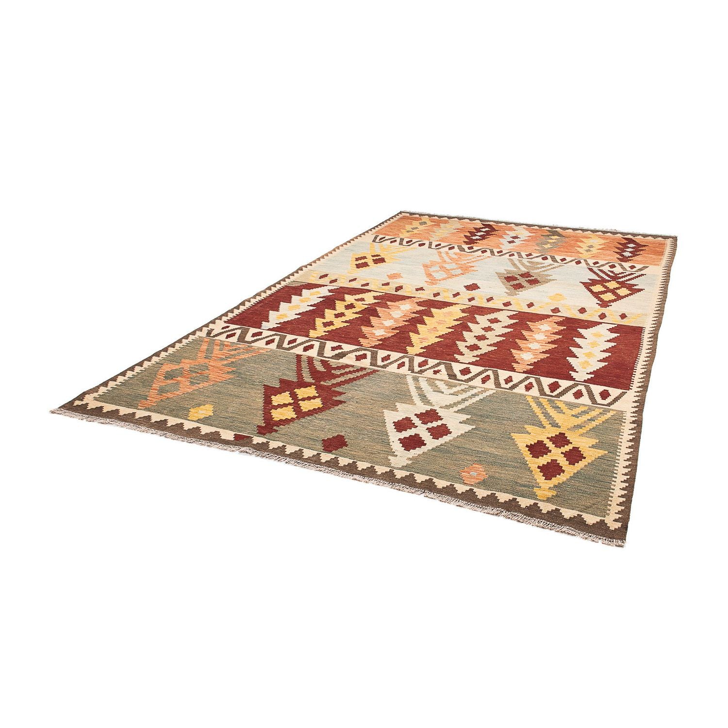Tapis Kelim - Splash - 295 x 194 cm - multicolore