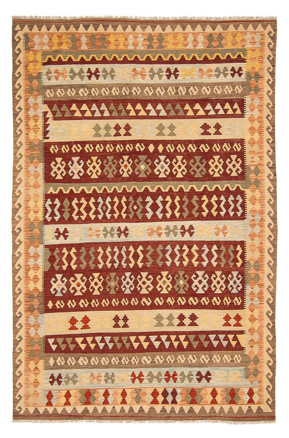 Tapis Kelim - Splash - 289 x 189 cm - multicolore