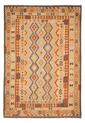 Tapis Kelim - Splash - 293 x 200 cm - marron clair