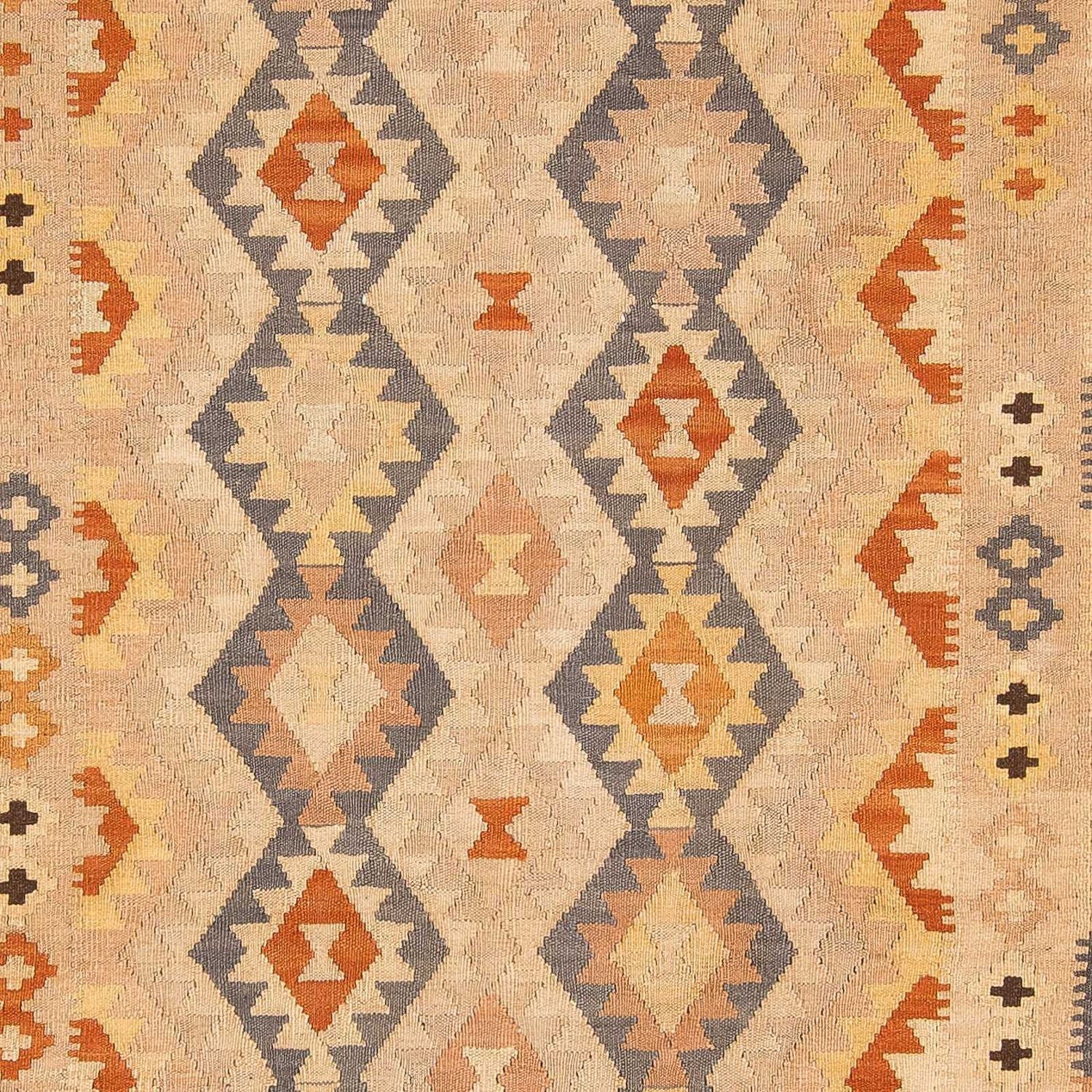 Tapis Kelim - Splash - 293 x 200 cm - marron clair