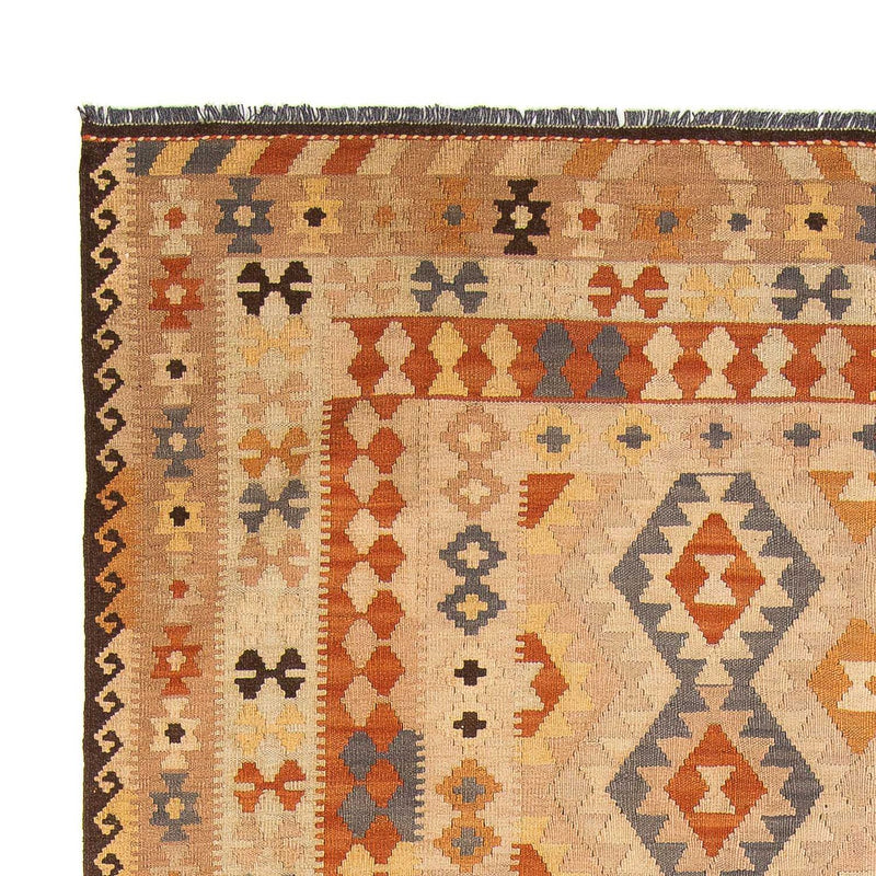 Tapis Kelim - Splash - 293 x 200 cm - marron clair