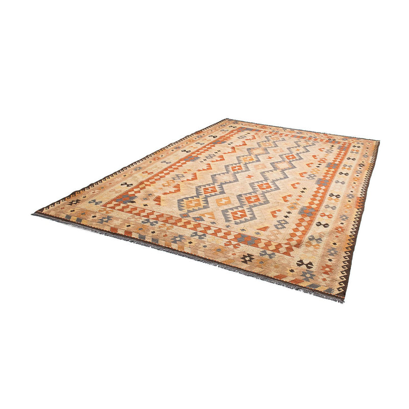 Tapis Kelim - Splash - 293 x 200 cm - marron clair