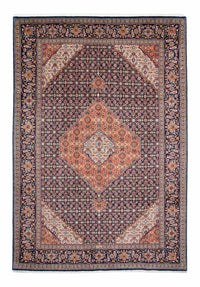 Tapis persan - Tabriz - 309 x 209 cm - bleu foncé