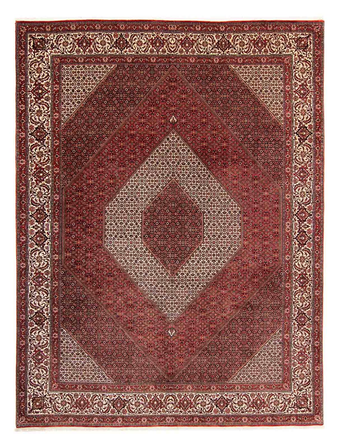 Tapis persan - Bidjar - 397 x 296 cm - rouge foncé
