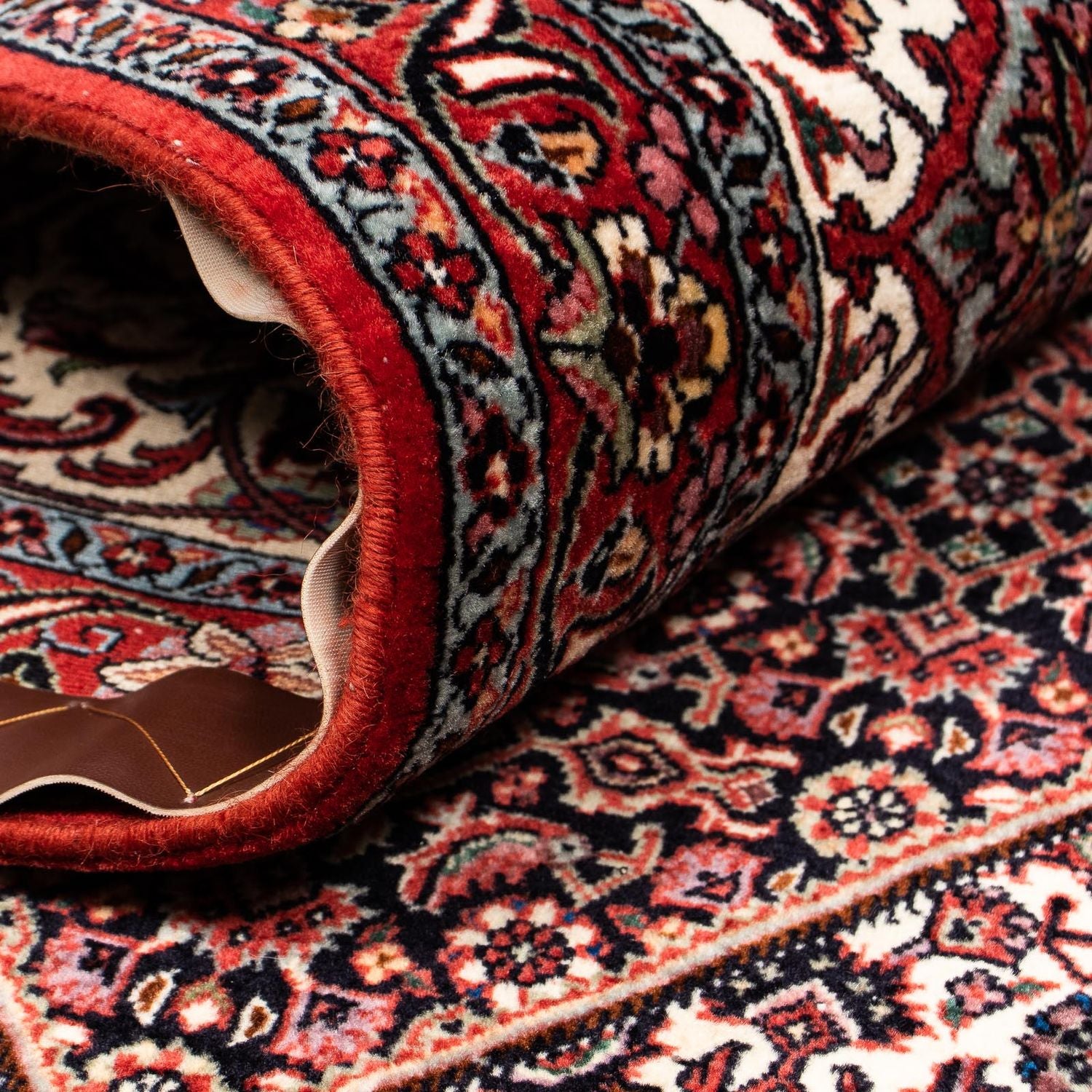 Tapis persan - Bidjar - 397 x 296 cm - rouge foncé