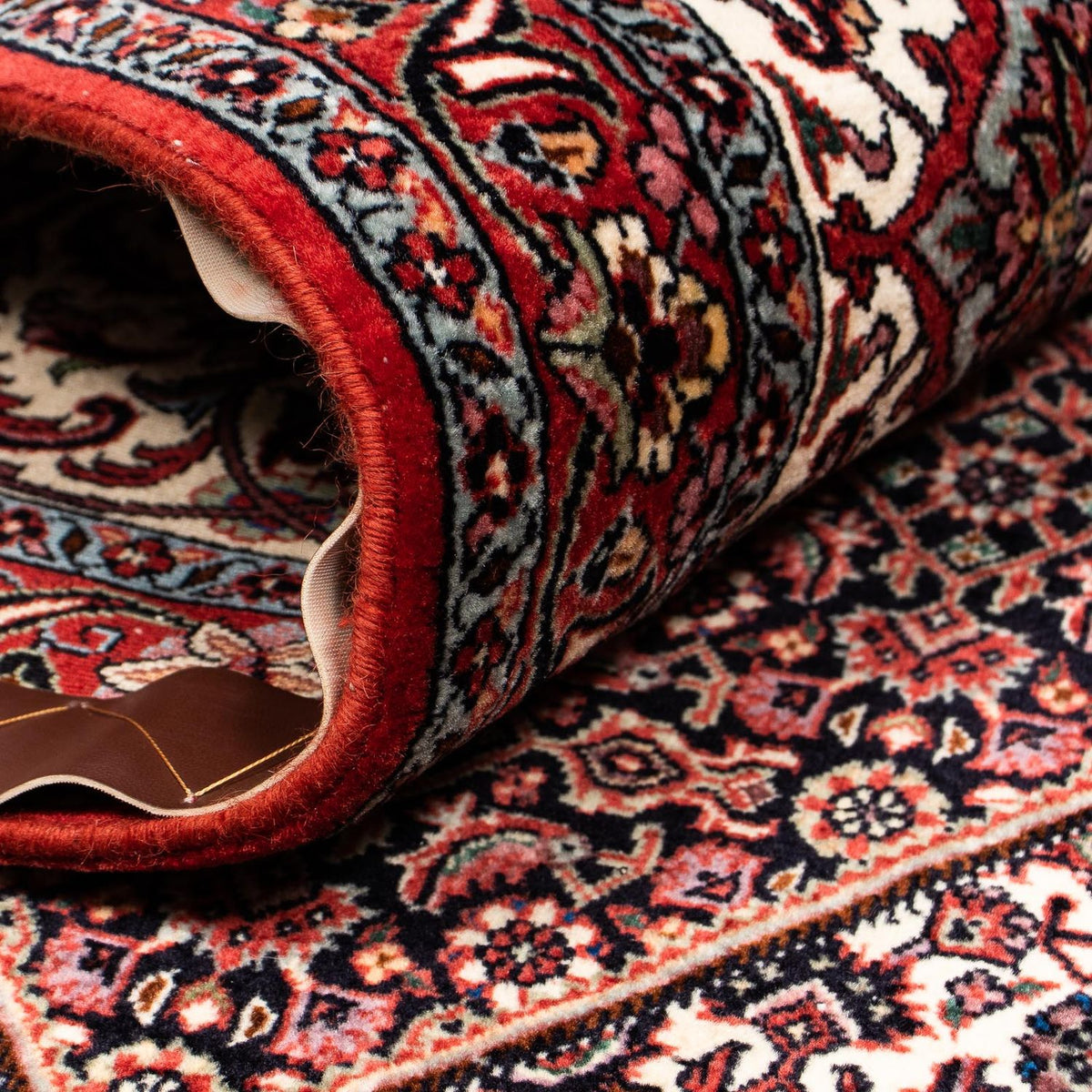 Tapis persan - Bidjar - 397 x 296 cm - rouge foncé