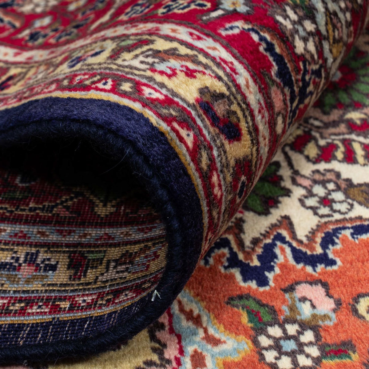 Tapis persan - Tabriz - 307 x 200 cm - bleu foncé