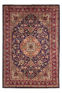 Tapis persan - Tabriz - 310 x 205 cm - bleu foncé