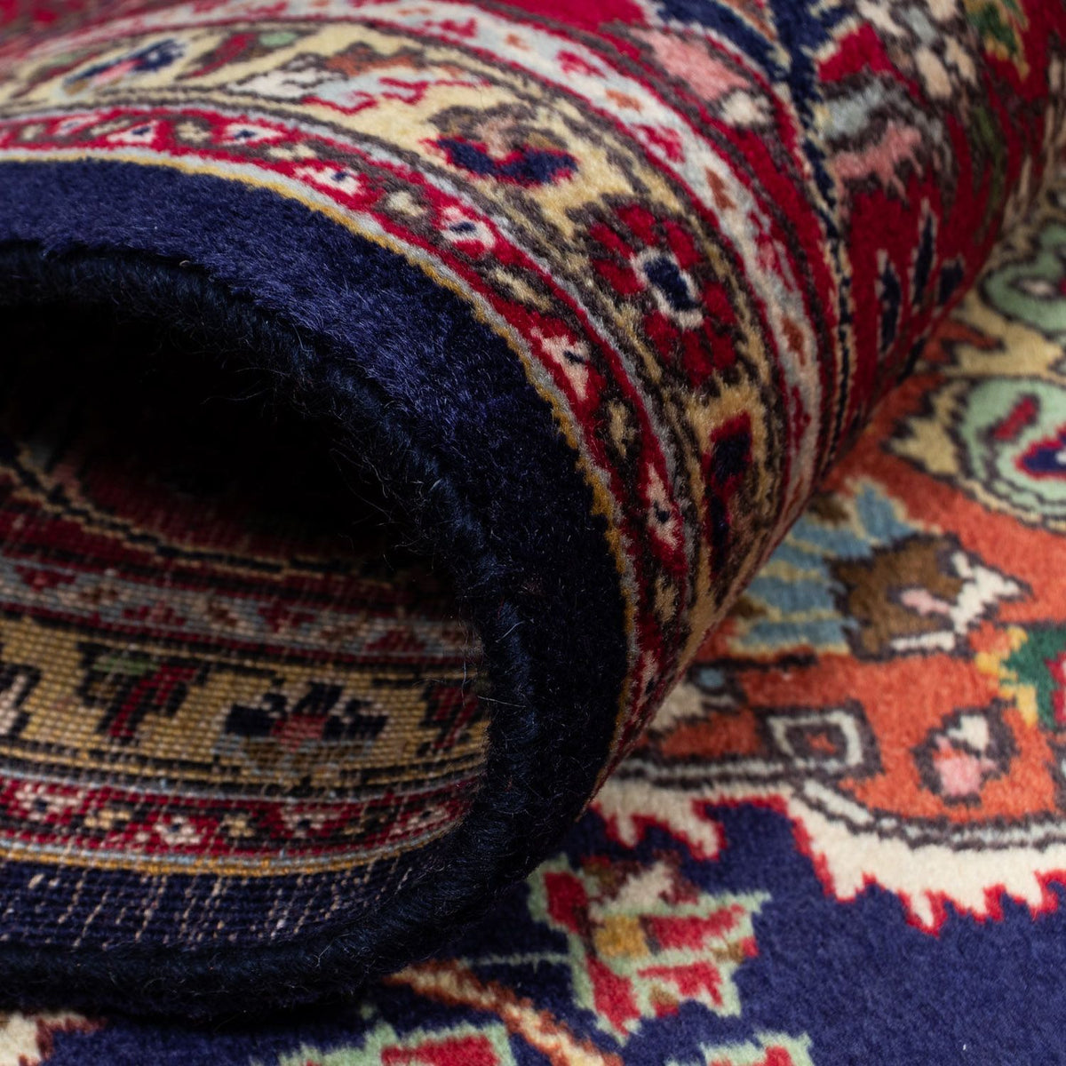 Tapis persan - Tabriz - 310 x 205 cm - bleu foncé