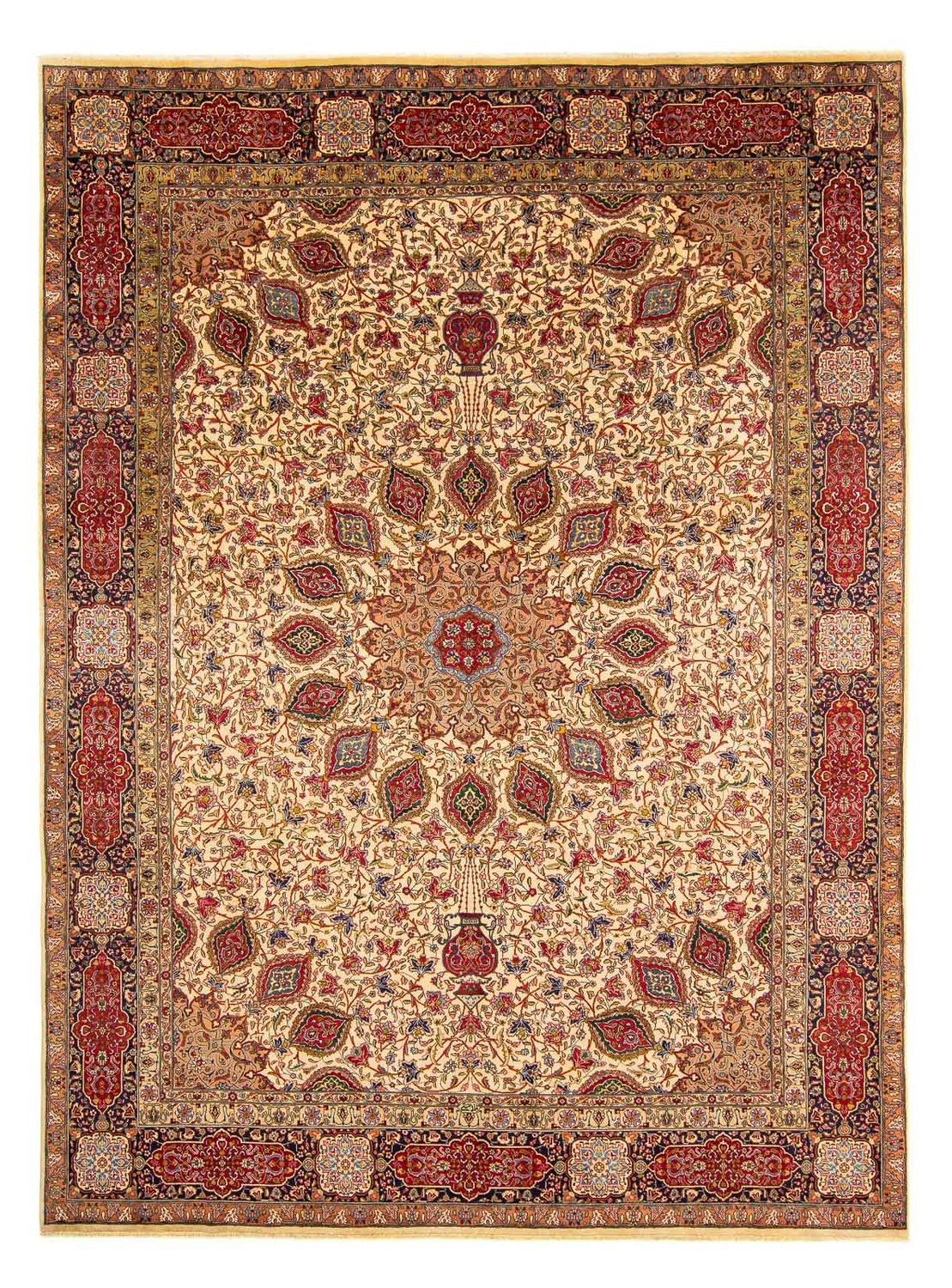 Tapis persan - Tabriz - Royal - 393 x 290 cm - marron clair