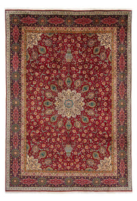 Tapis persan - Tabriz - Royal - 349 x 243 cm - rouge foncé
