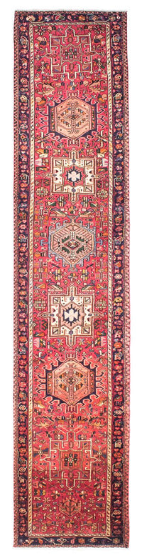 Tapis de couloir Tapis persan - Nomadic - 386 x 83 cm - rouge