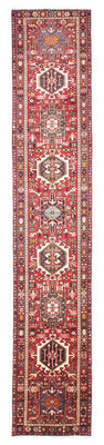Tapis de couloir Tapis persan - Nomadic - 390 x 77 cm - rouge