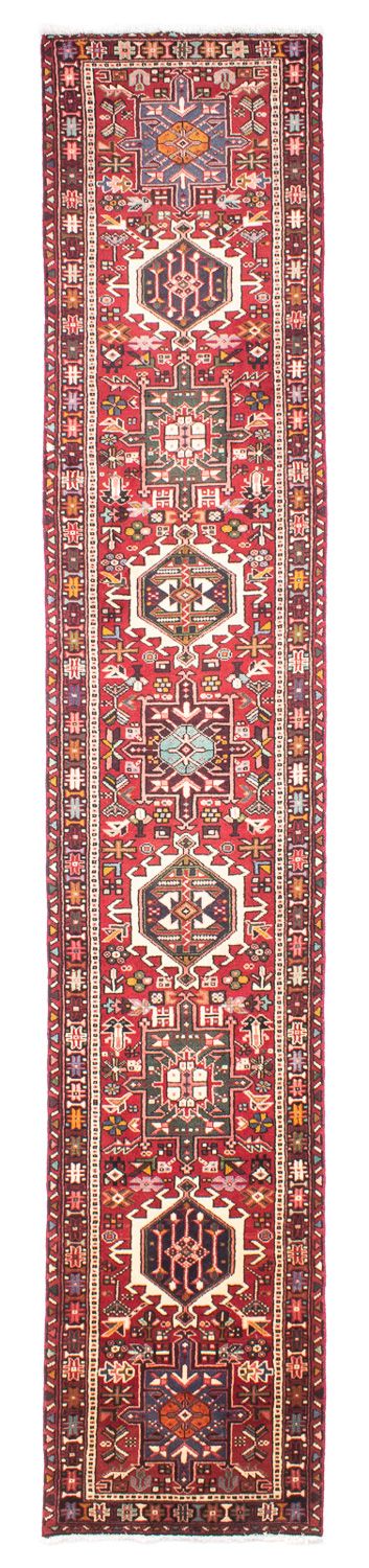 Tapis de couloir Tapis persan - Nomadic - 390 x 77 cm - rouge