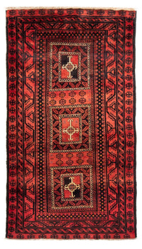 Tapis de couloir Tapis Belutsch - 236 x 127 cm - rouge