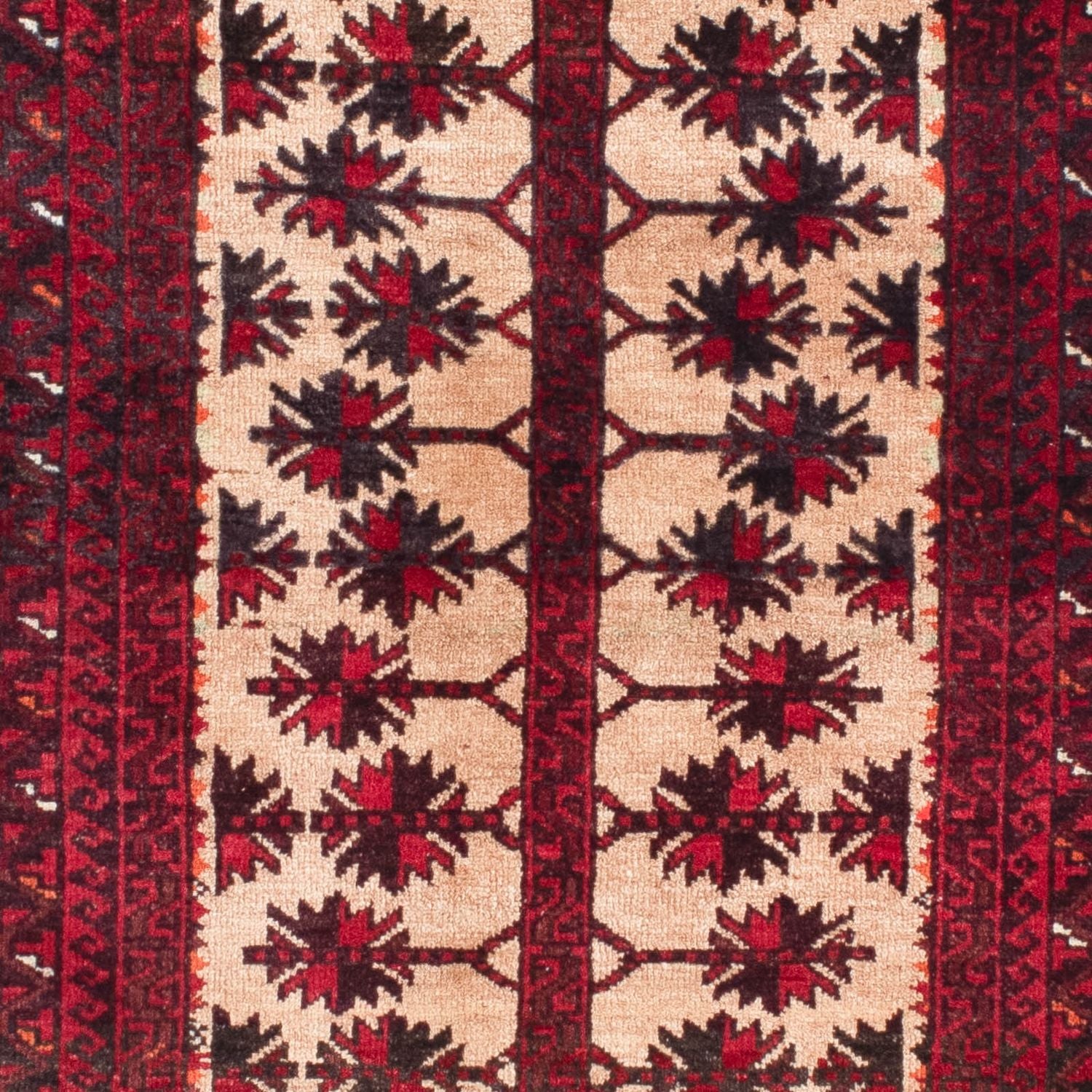 Tapis Belutsch - 136 x 91 cm - rouge foncé