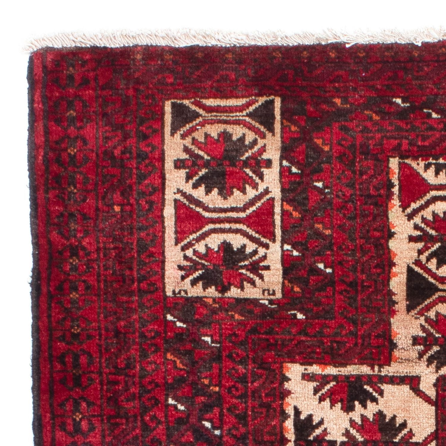 Tapis Belutsch - 136 x 91 cm - rouge foncé