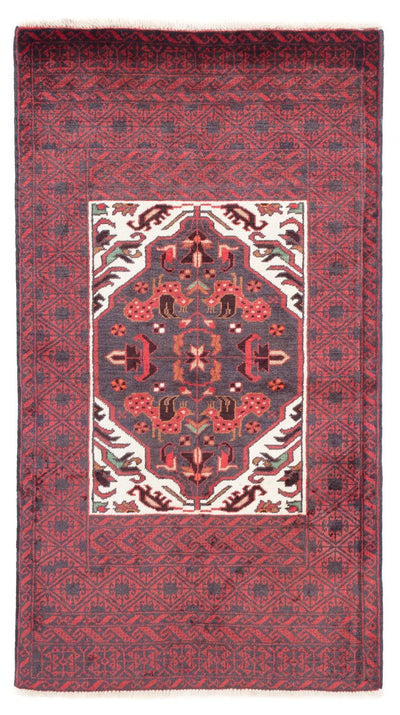 Tapis Belutsch 87x156cm - Tapis oriental - rouge foncé