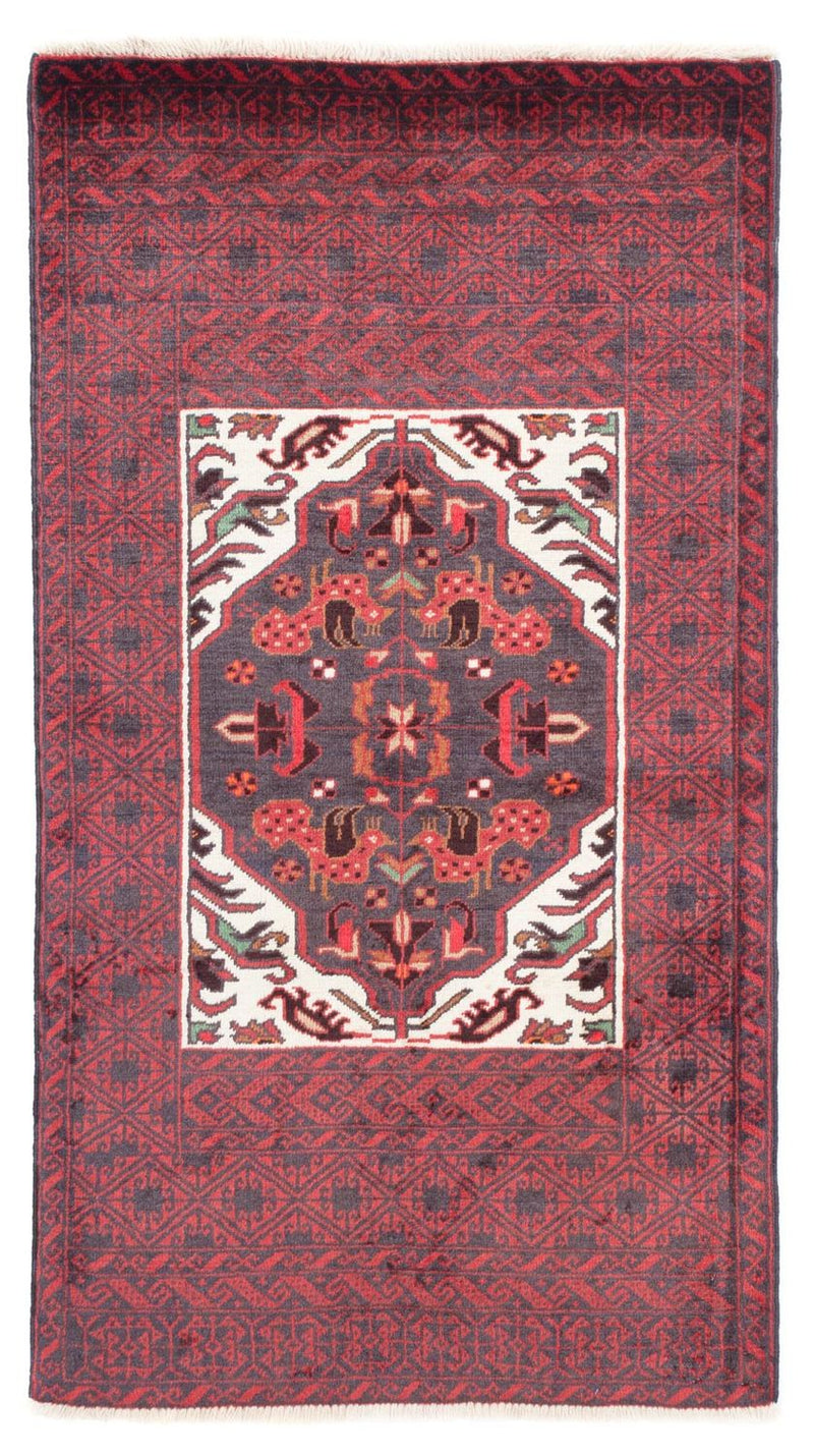 Tapis Belutsch - 156 x 87 cm - rouge foncé