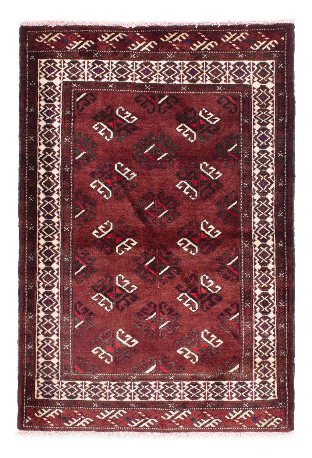 Tapis Belutsch - 145 x 102 cm - rouge foncé