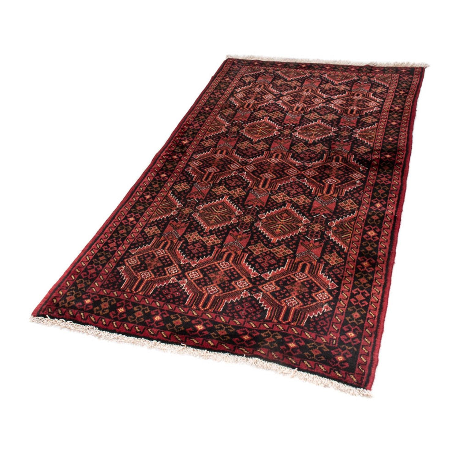 Tapis de couloir Tapis Belutsch - 184 x 96 cm - rouge foncé