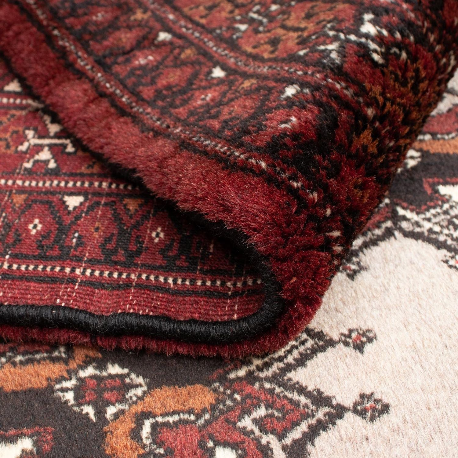 Tapis Belutsch - 154 x 112 cm - gris