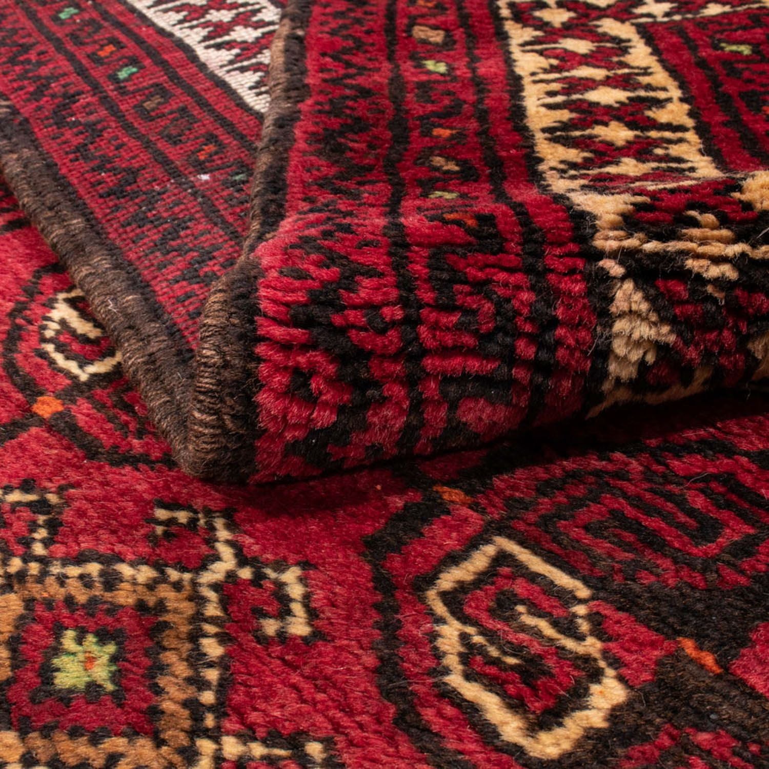 Tapis Belutsch - 190 x 138 cm - rouge foncé