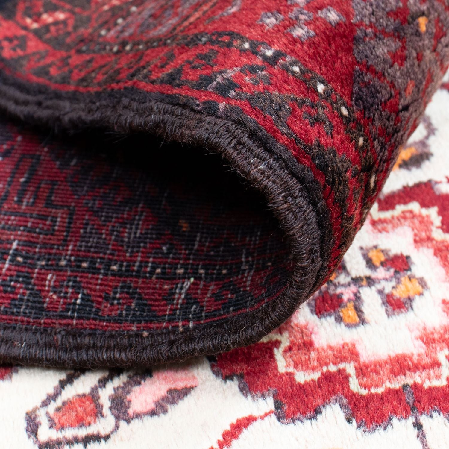 Tapis Belutsch - 155 x 92 cm - rouge foncé