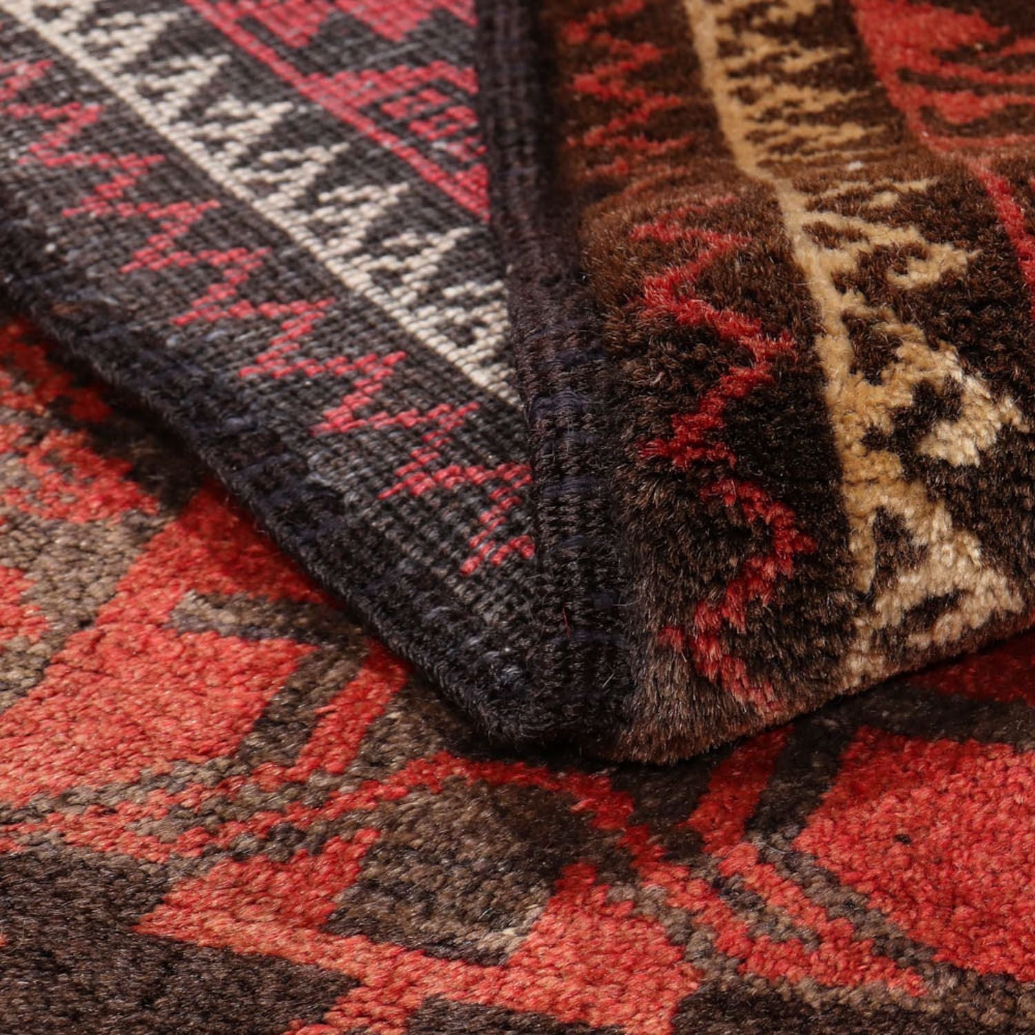 Tapis de couloir Tapis Belutsch - 225 x 123 cm - rouge clair