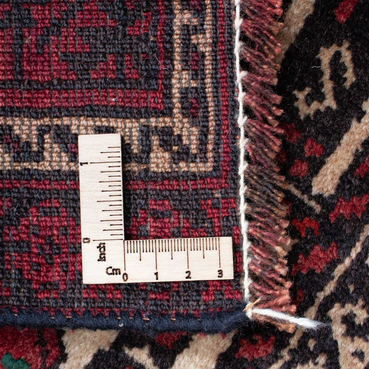 Tapis Belutsch - 138 x 89 cm - rouge foncé