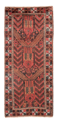 Tapis de couloir Tapis Belutsch - 205 x 100 cm - rouge clair