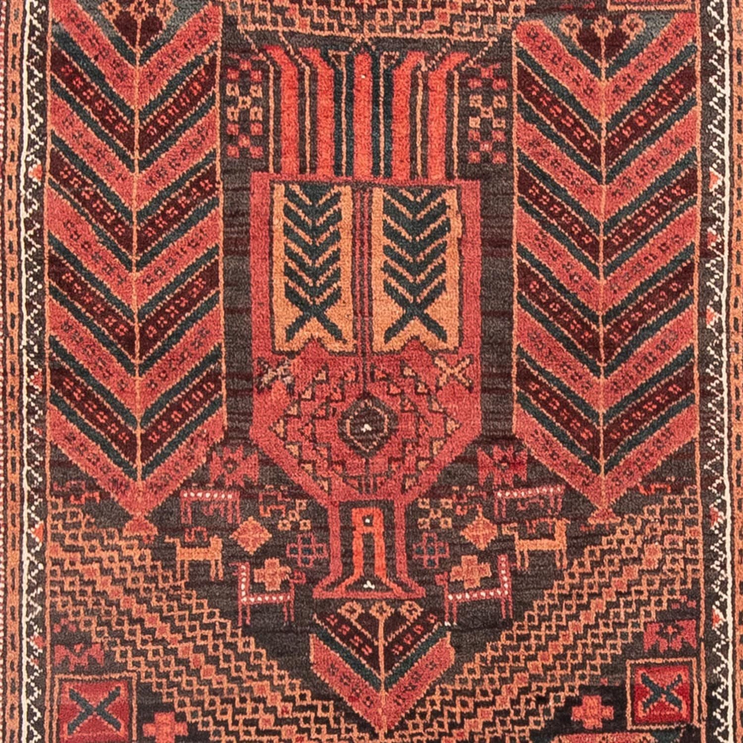 Tapis de couloir Tapis Belutsch - 205 x 100 cm - rouge clair