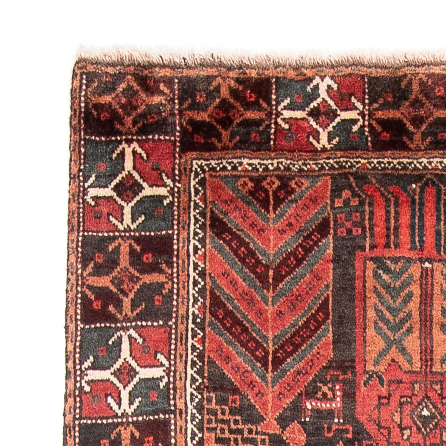 Tapis de couloir Tapis Belutsch - 205 x 100 cm - rouge clair