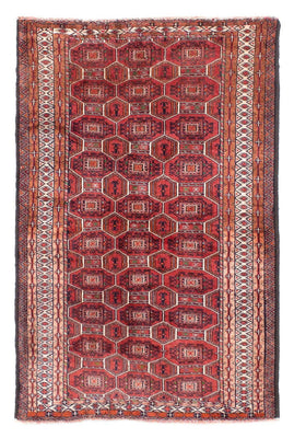 Tapis Belutsch - 134 x 94 cm - rouge foncé