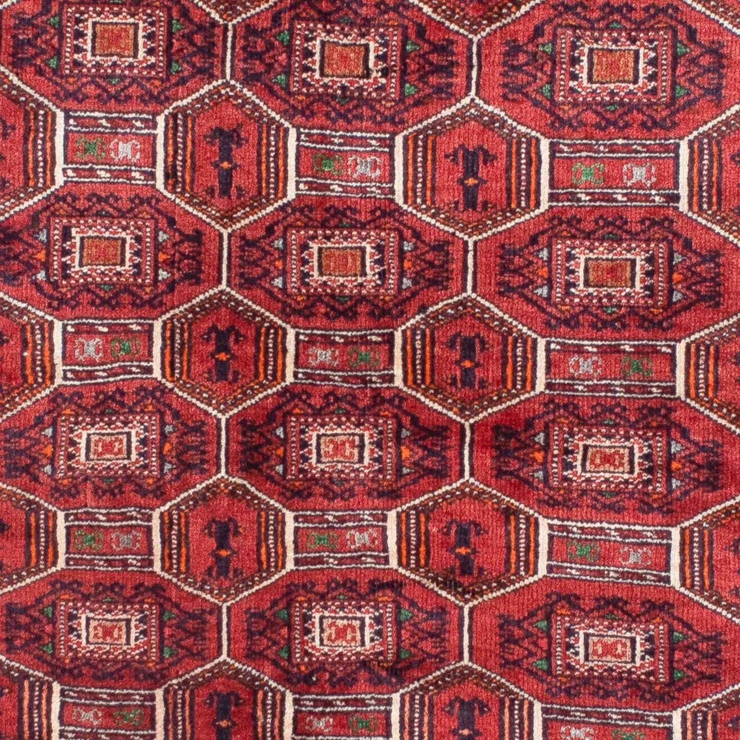 Tapis Belutsch - 134 x 94 cm - rouge foncé