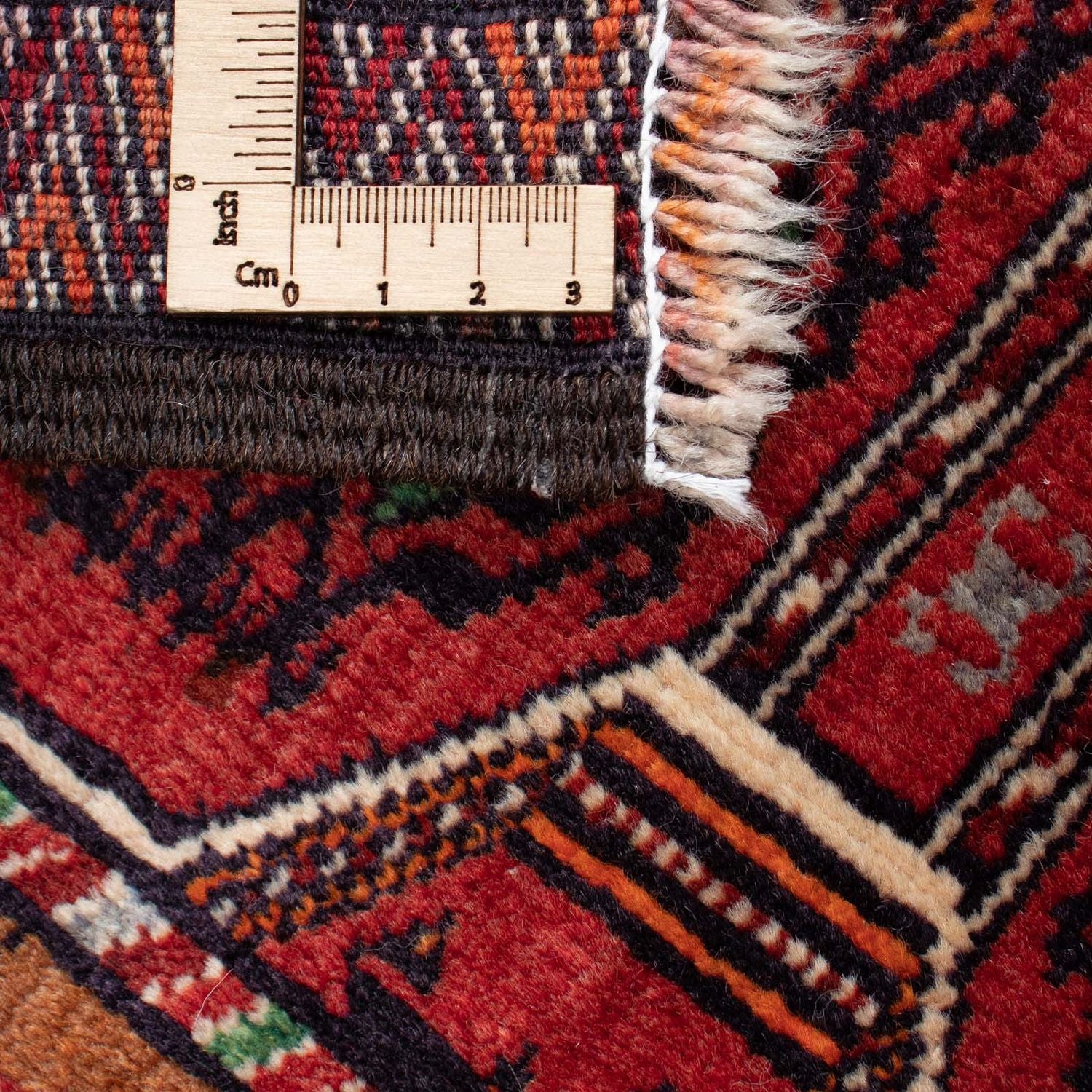 Tapis Belutsch - 134 x 94 cm - rouge foncé