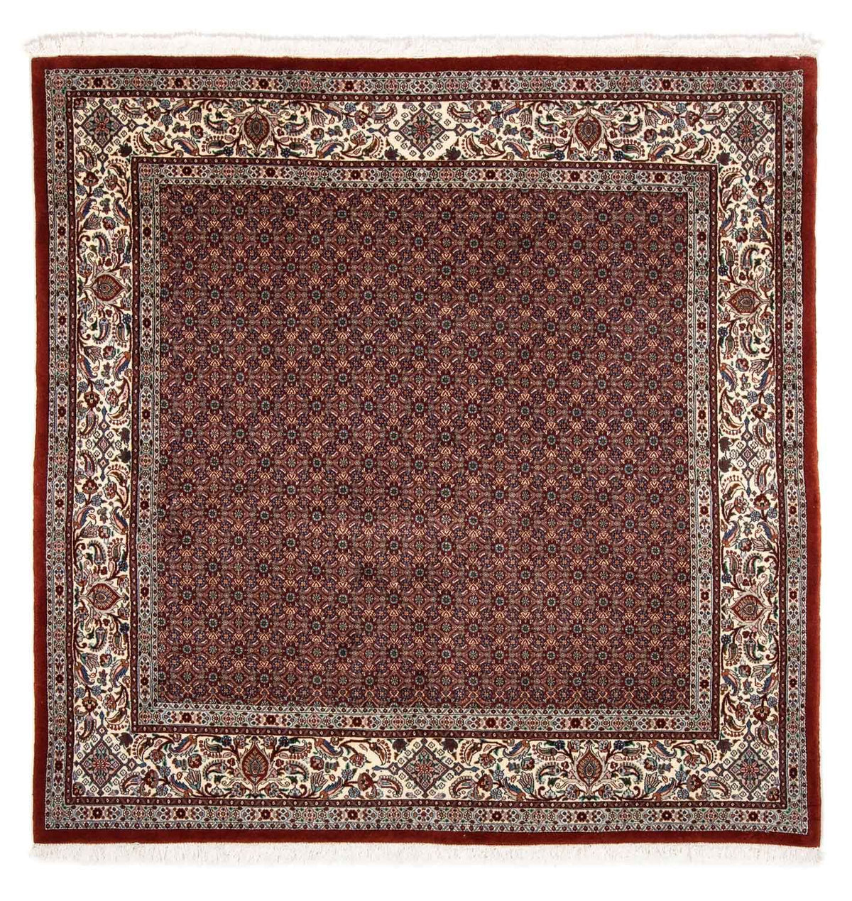 Tapis persan - Classique carré  - 197 x 196 cm - rouge foncé