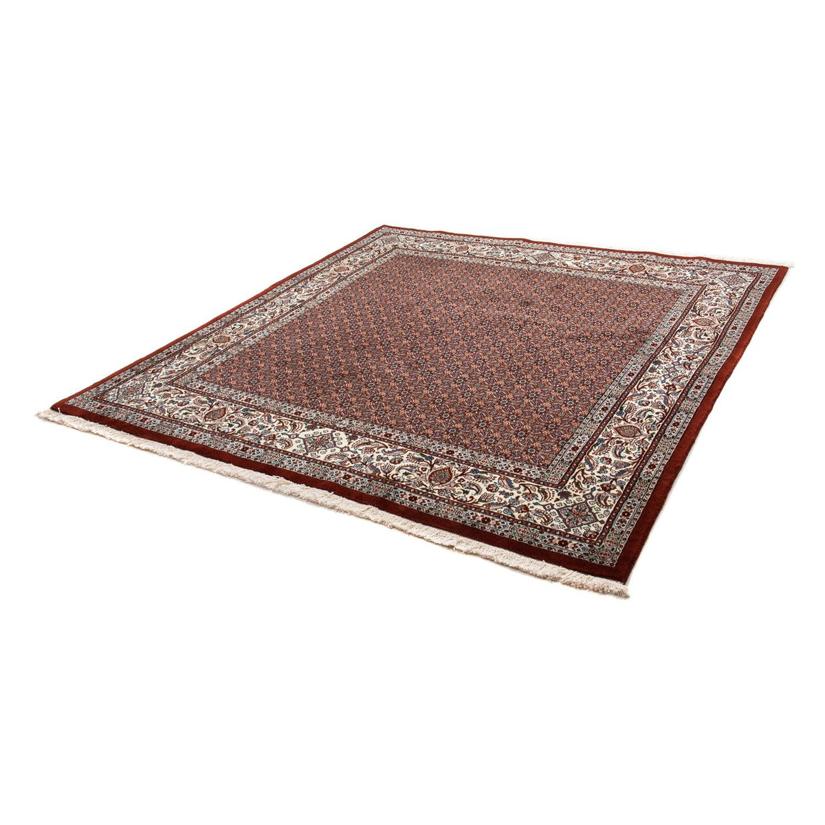 Tapis persan - Classique carré  - 197 x 196 cm - rouge foncé