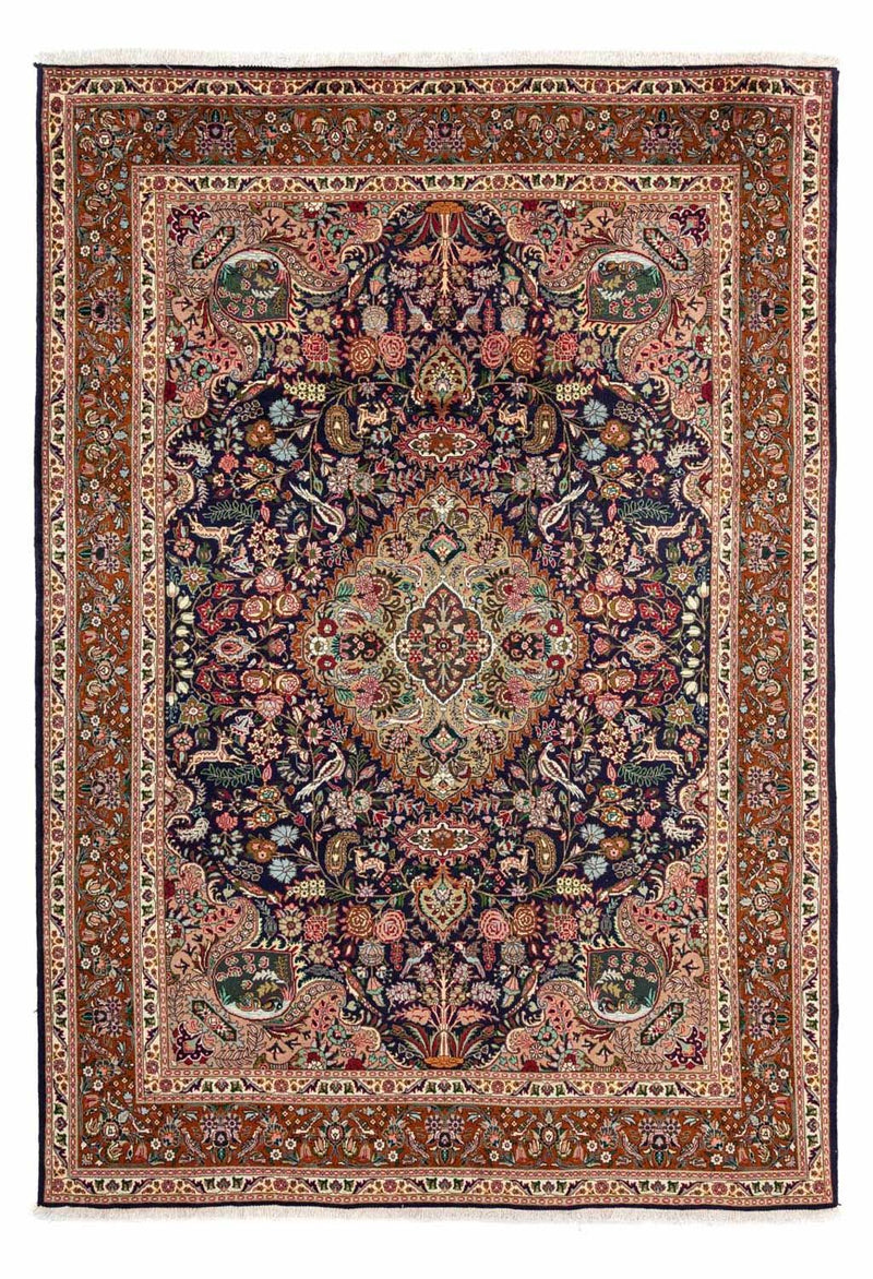 Tapis persan - Tabriz - Royal - 300 x 202 cm - bleu foncé
