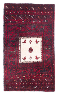 Tapis Belutsch - 148 x 92 cm - rouge foncé