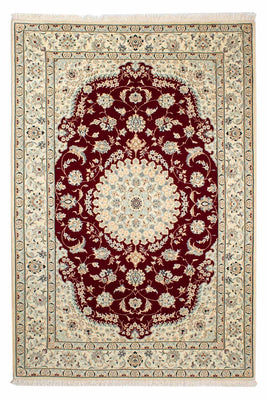 Tapis persan - Nain - Royal - 236 x 157 cm - rouge foncé