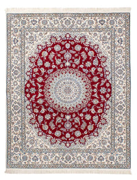 Tapis persan - Nain - Premium - 199 x 157 cm - rouge foncé