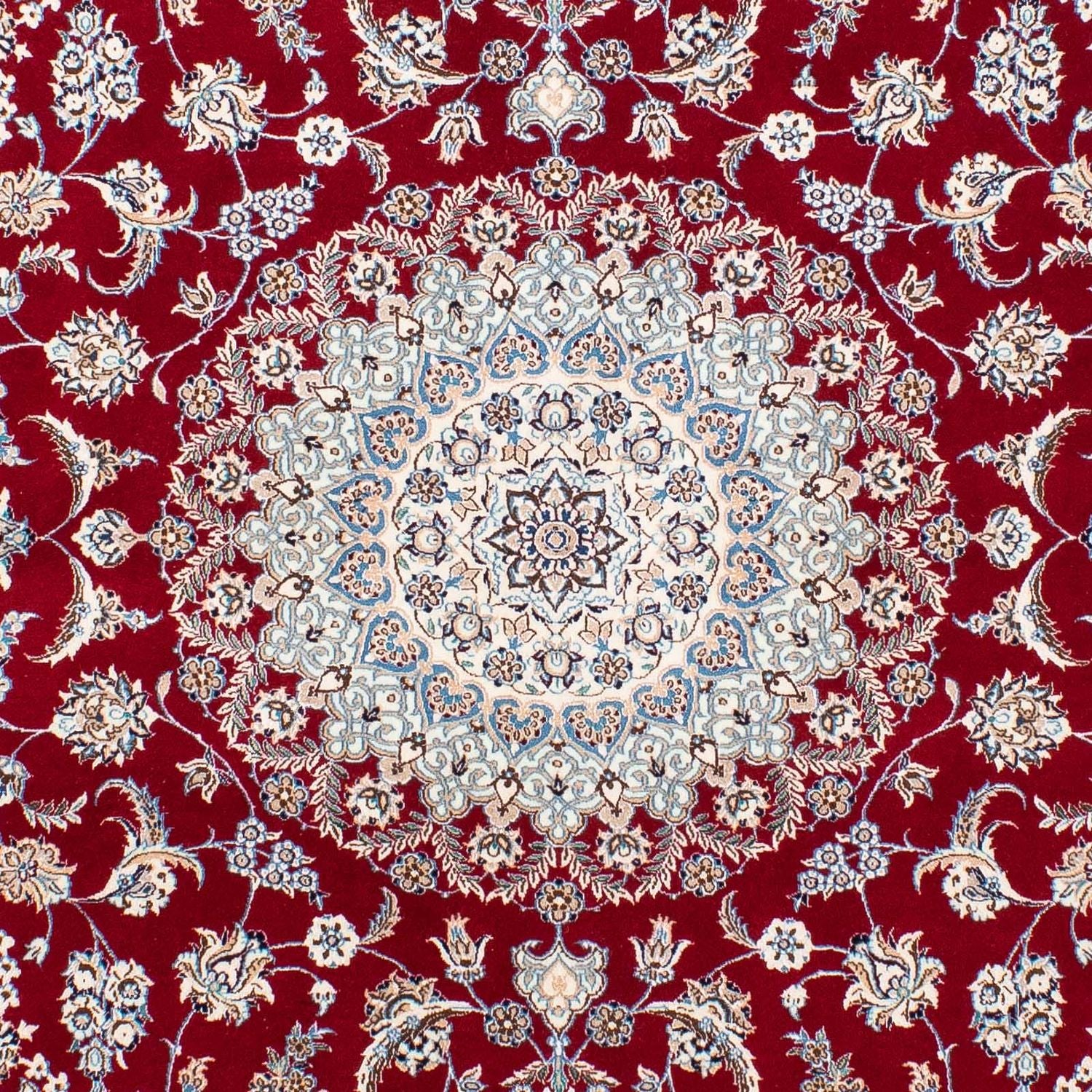 Tapis persan - Nain - Premium - 199 x 157 cm - rouge foncé