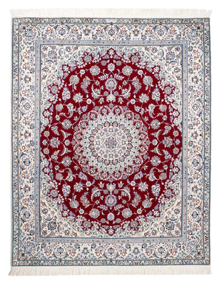 Tapis persan - Nain - Premium - 196 x 158 cm - rouge foncé