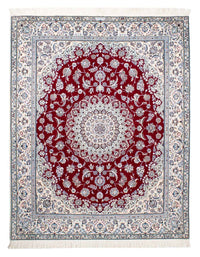 Tapis persan - Nain - Premium - 196 x 158 cm - rouge foncé