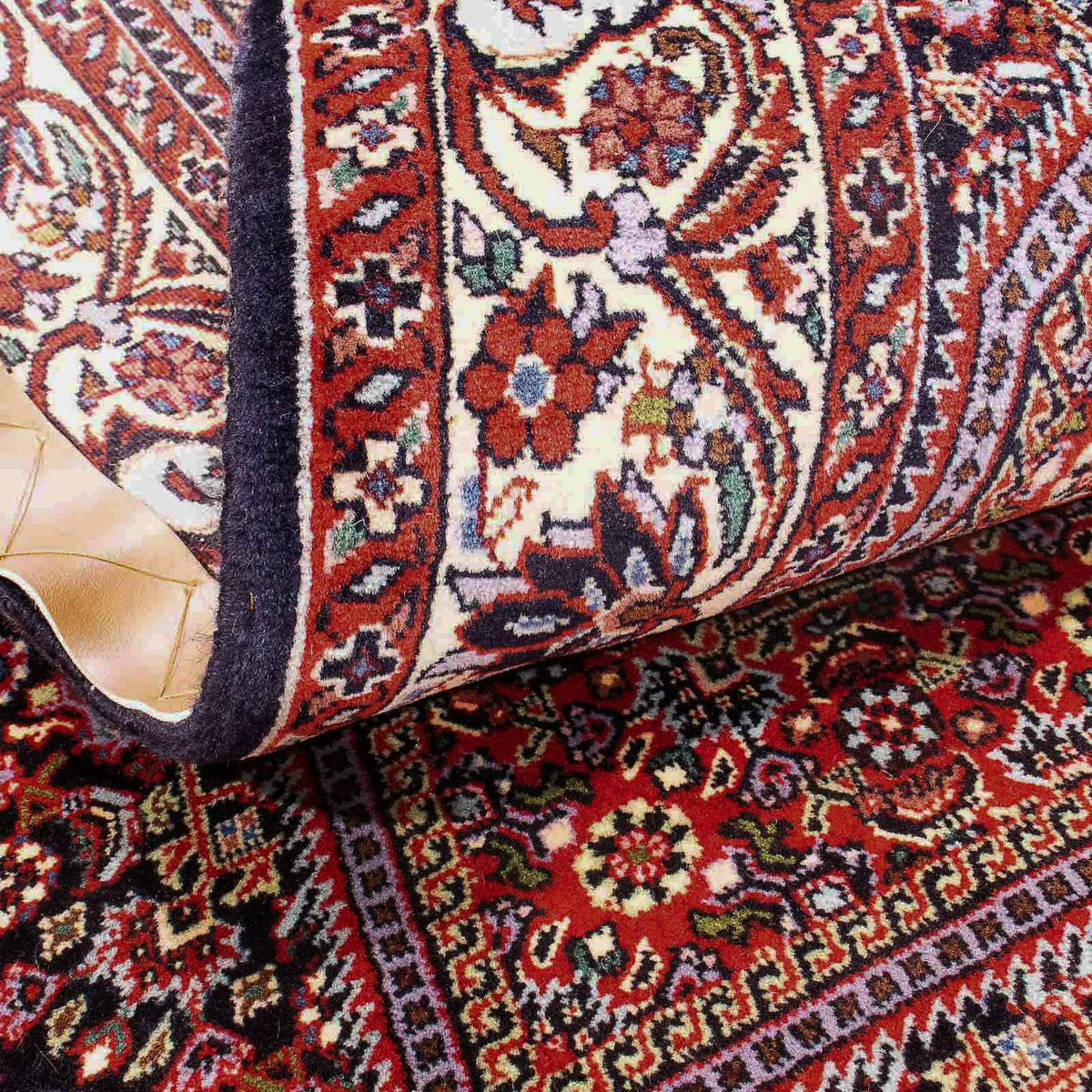 Tapis persan - Bidjar - 182 x 112 cm - rouge clair