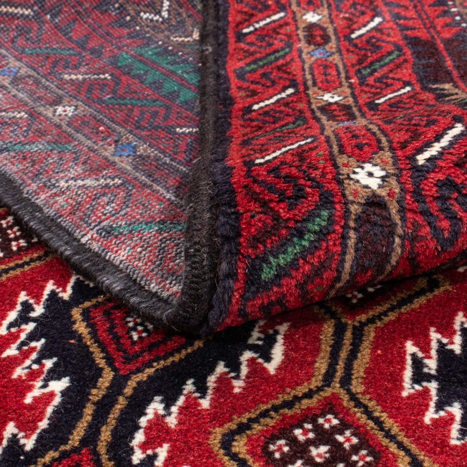 Tapis de couloir Tapis Belutsch - 206 x 106 cm - rouge