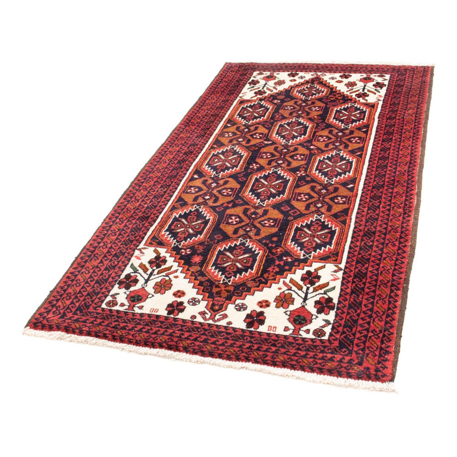 Tapis de couloir Tapis Belutsch - 202 x 100 cm - rouge