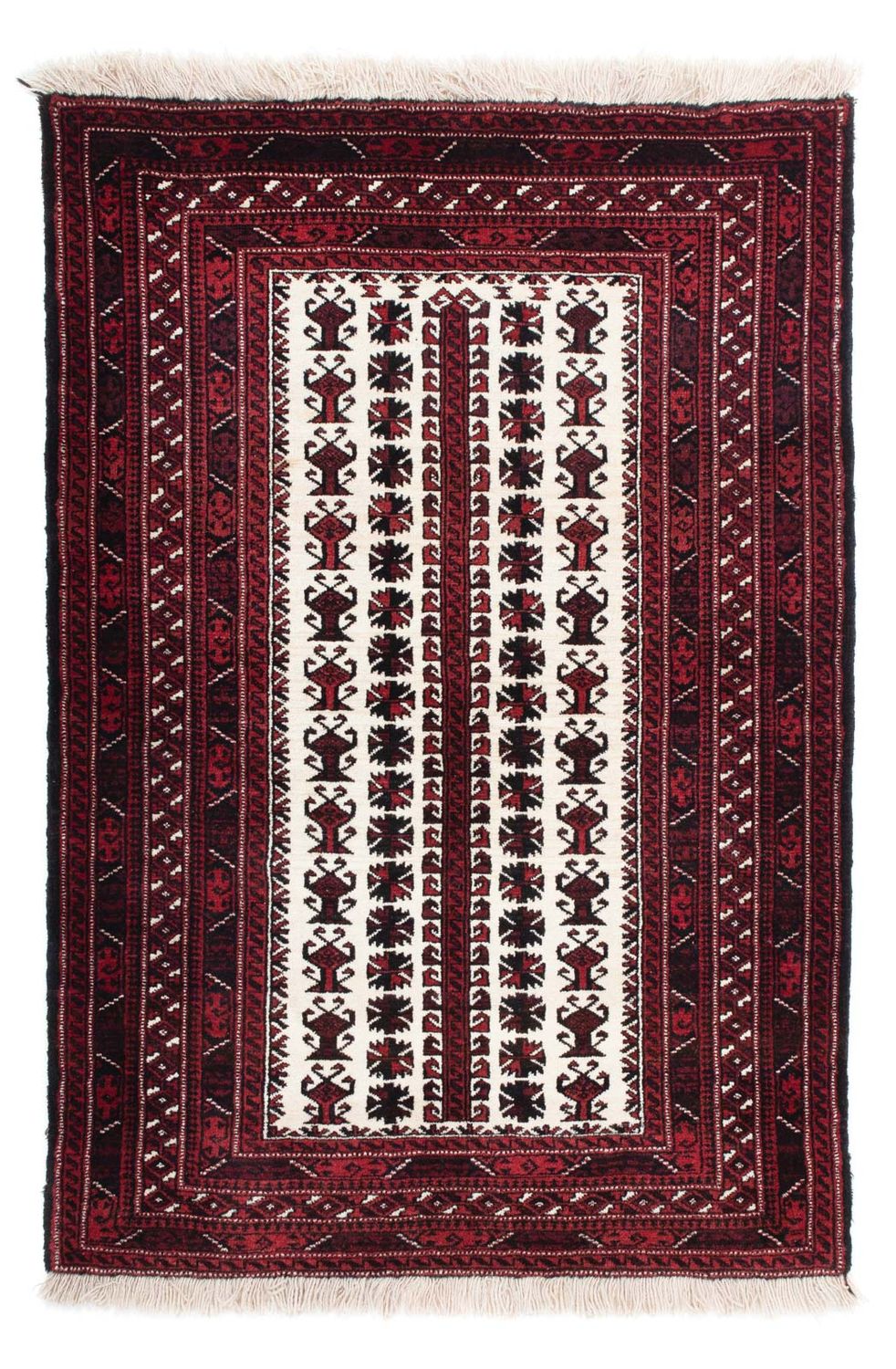 Tapis Belutsch - 142 x 102 cm - rouge foncé