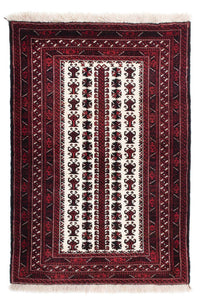 Tapis Belutsch - 142 x 102 cm - rouge foncé